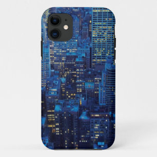 Coque Case-Mate Pour iPhone Horizon de NYC, vue courbe au crépuscule