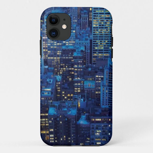 Coques Case-Mate iPhone Horizon de NYC, vue courbe au crépuscule (Dos)
