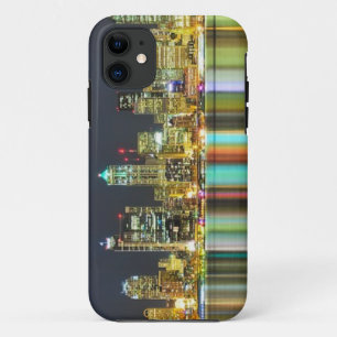 Coques Pour iPhone Horizon de Seattle la nuit avec la réflexion