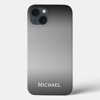 Etui iPhone 13 Horizon dégradé noir et blanc Personnalisé