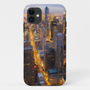 Coque Case-Mate Pour iPhone Horizon du centre de Chicago au crépuscule