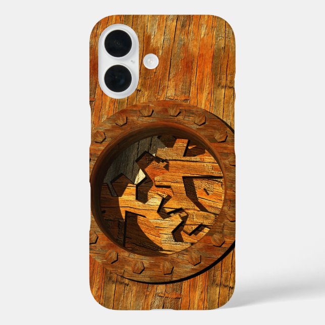 Coques Case-Mate iPhone horloge en bois (Verso)