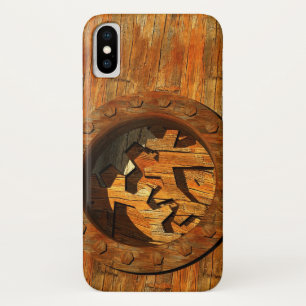 Coques Pour iPhone horloge en bois