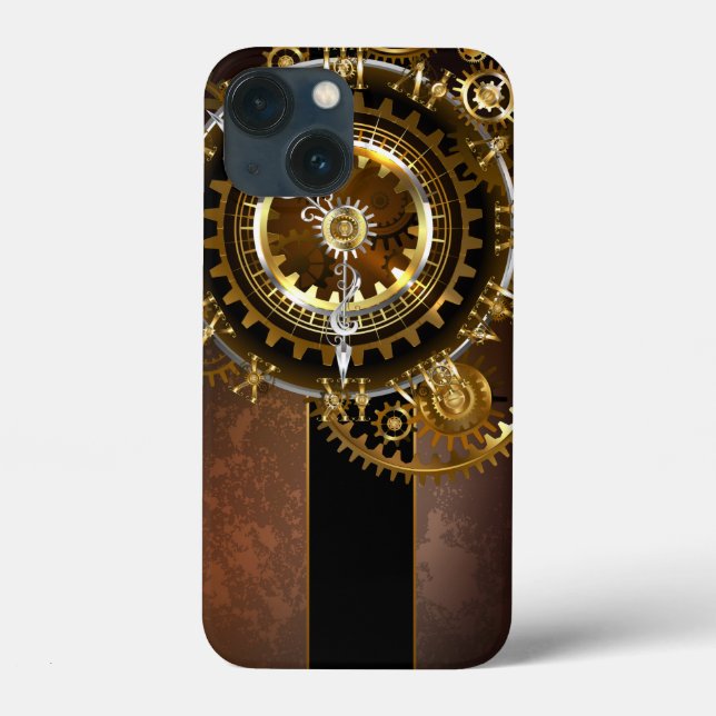 Coques Case-Mate iPhone Horloge Steampunk avec des engrenages anciens (Verso)