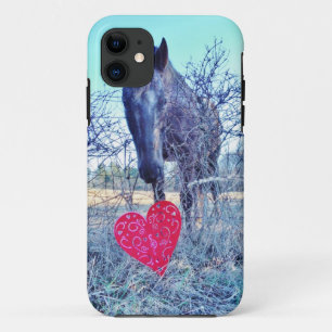 Coque iPhone 11 Horse et heart
