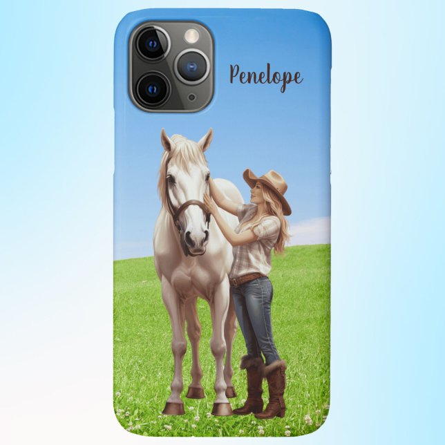 Coques Case-Mate iPhone Horse Girl Horseback équitation Meadow Personnalis (Créateur téléchargé)