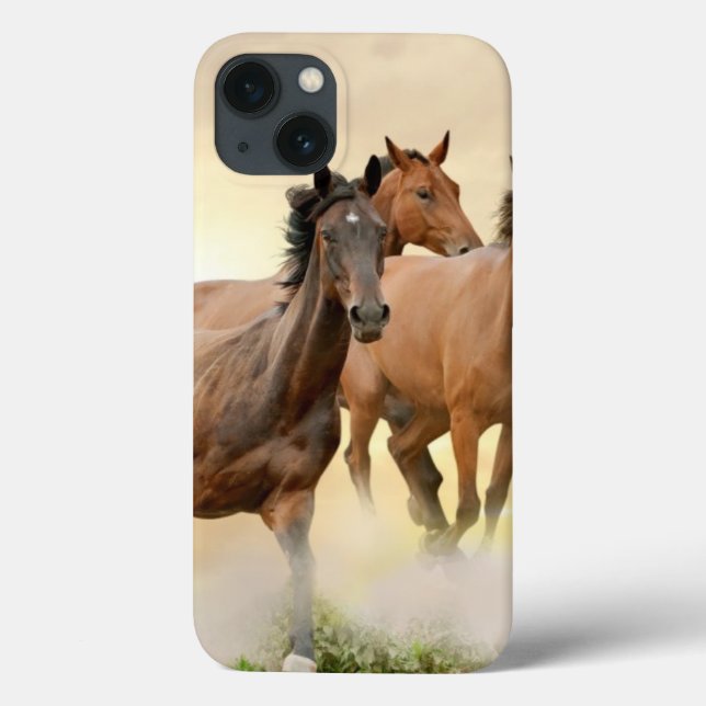 Coques Case-Mate iPhone Horses in sunset (Verso)