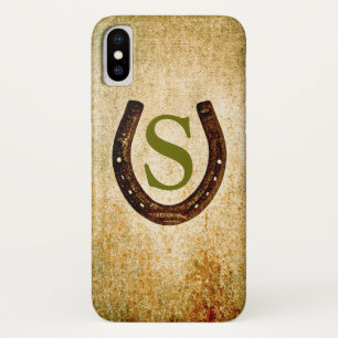 Coque iPhone X Horseshoe avec Monogramme pour personnaliser