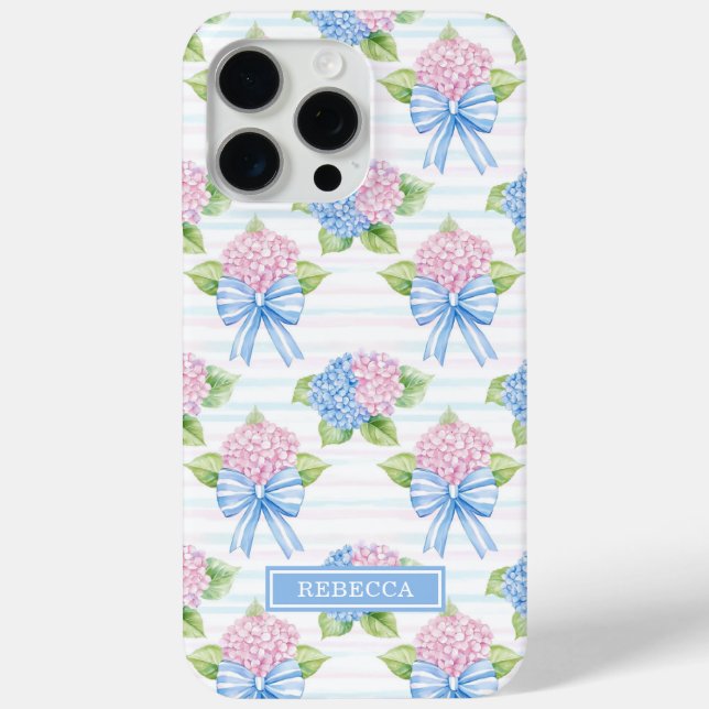 Coques Case-Mate iPhone Hortensias bleus et roses  (Verso)