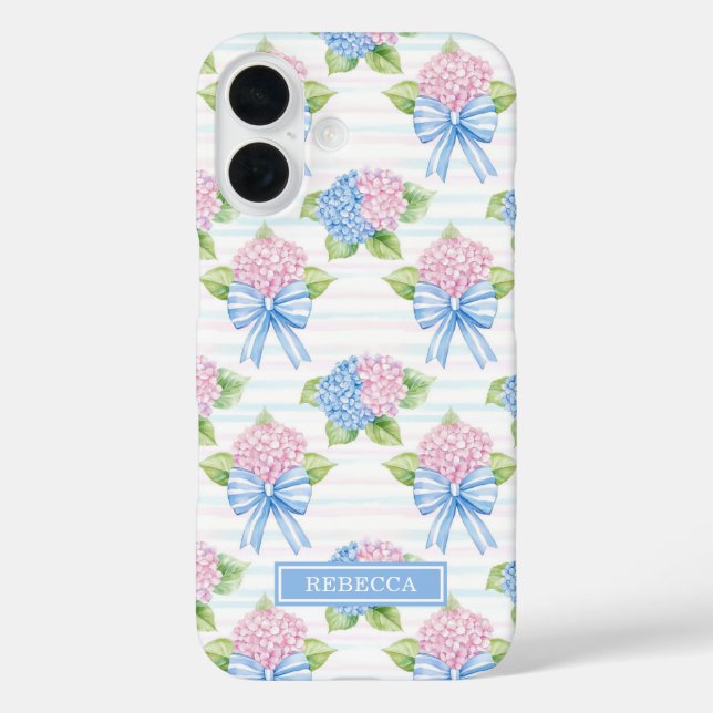 Coques Case-Mate iPhone Hortensias bleus et roses  (Verso)