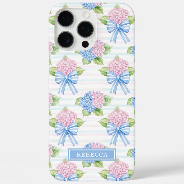 Coques Case-Mate iPhone Hortensias bleus et roses  (Verso)