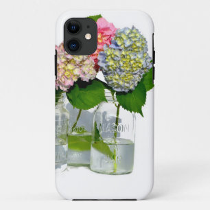 Coque Case-Mate Pour iPhone hortensias et pot Mason