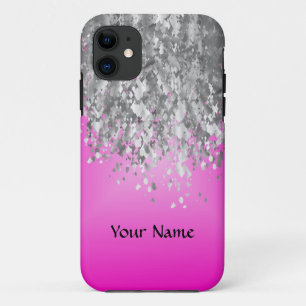 Coque Case-Mate Pour iPhone Hot pink and faux glitter
