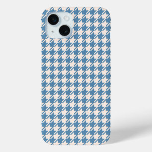 Coque Case-Mate iPhone Houndstooth Blue+Cream Rpt Motif