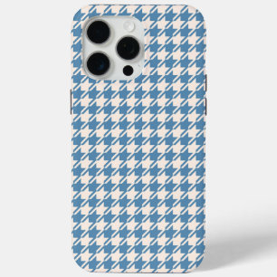 Coque Case-Mate iPhone Houndstooth Blue+Cream Rpt Motif