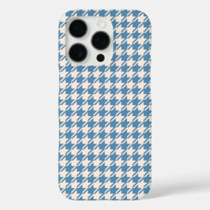 Coque iPhone 16 Pro Houndstooth Blue+Cream Rpt Motif