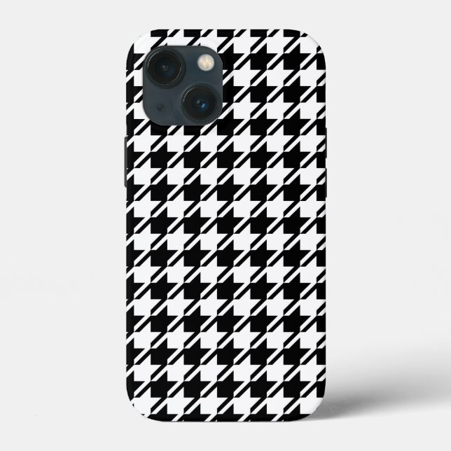 Coques Case-Mate iPhone Houndstooth BW Rpt Motif (Verso)