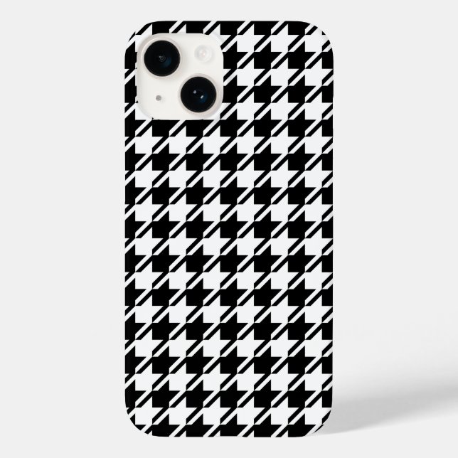 Coques Case-Mate iPhone Houndstooth BW Rpt Motif (Verso)