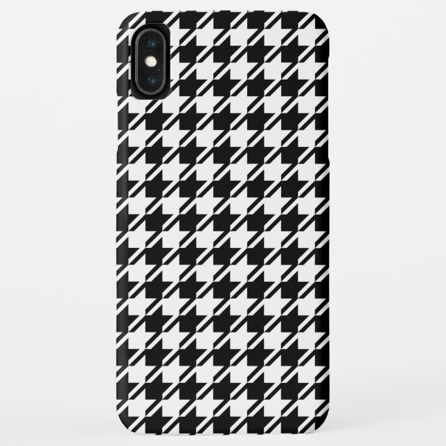 Coques Case-Mate iPhone Houndstooth BW Rpt Motif (Dos)