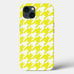 Coque Case-Mate iPhone Houndstooth élégant au citron