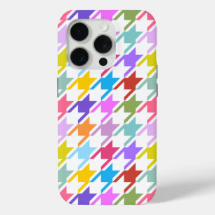 Coque Case-Mate iPhone Houndstooth Multicolor+White Big Motif