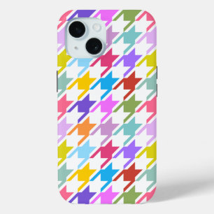 Coque Case-Mate iPhone Houndstooth Multicolor+White Big Motif