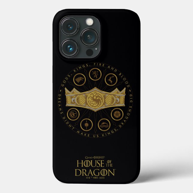 Coques Case-Mate iPhone HOUSE of the Dragon | Seven Kingdoms Crown Graphic (Verso)