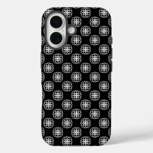 Coque Pour iPhone 16 Housse arrière d'iPhone à motif blanc et noir sans