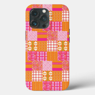 Case-Mate iPhone Case Housse de téléphone à patchwork floral rose et ora