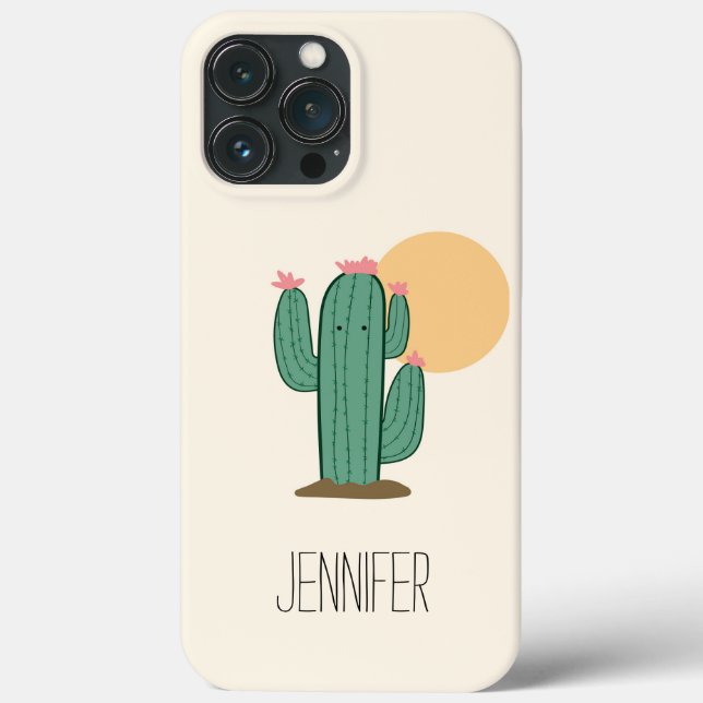 Coques Case-Mate iPhone Housse de téléphone à thème Cactus Saguaro Mignon (Verso)