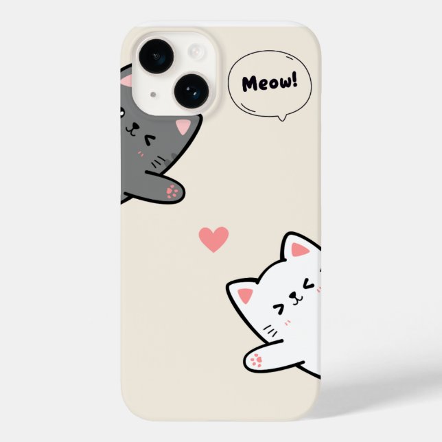 COQUES Case-Mate iPhone HOUSSE DE TÉLÉPHONE DESIGN MIAOU CHAT (Verso)