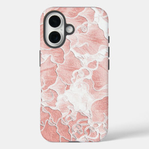 Coque Pour iPhone 16 Housse de téléphone Fleur Rose et Pêche Douce