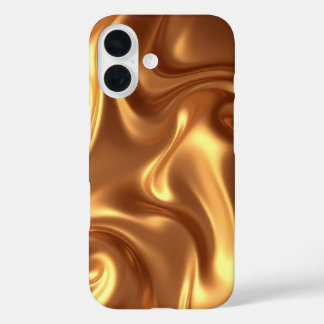 Coque Pour iPhone 16 Housse de téléphone i phone 16 liquide doré