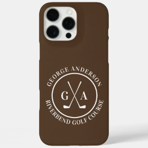 Coque iPhone 16 Pro Max Housse de tête de club de golf personnalisée avec