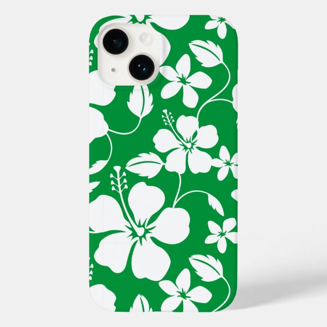 COQUES Case-Mate iPhone HULA HAÏIENNE (HIBISCUS) VERT (Verso)