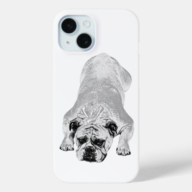 Coques Case-Mate iPhone Humeur hivernale apaisante de Bouledogue (Verso)