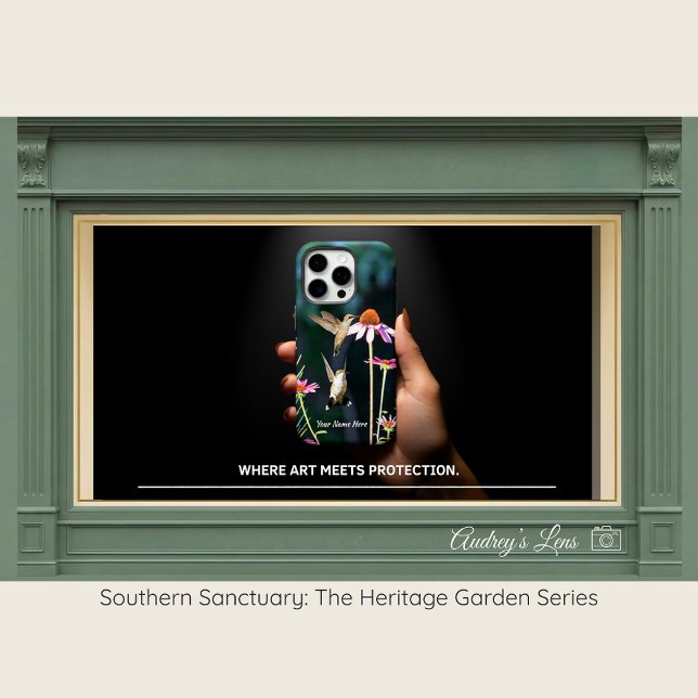 Coques Case-Mate iPhone Hummingbird & Pink Coneflower iPhone 16 Pro Case (Créateur téléchargé)