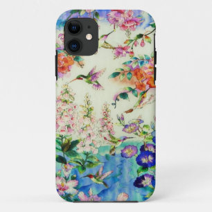 Coques Pour iPhone Hummingbirds and Flowers Coque-Mate    iPhonecase