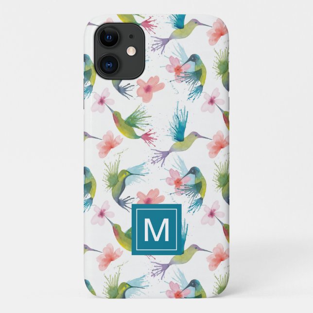 Coques Case-Mate iPhone Hummingbirds & Flowers (Dos)