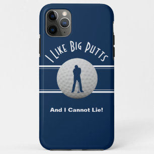 Case-Mate iPhone Case Humour de golfeur Gros putts Golf amusement Bleu S