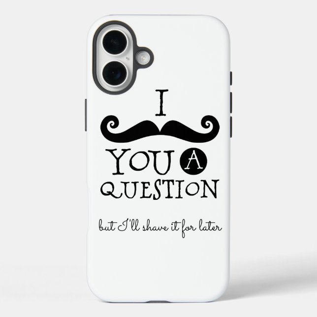 Coques Case-Mate iPhone Humour de moustache blanc noir (Verso)