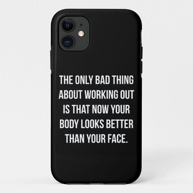 Coques Case-Mate iPhone Humour d'entraînement - Corps contre visage - Gymn (Dos)