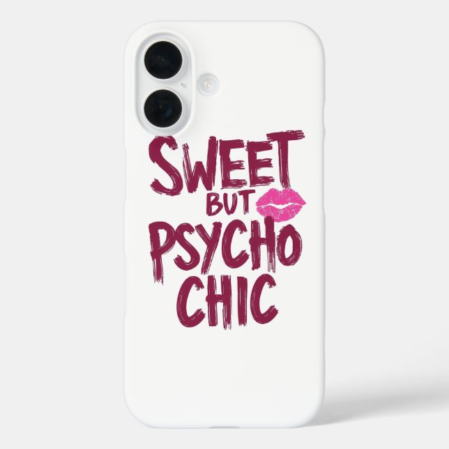 Coques Case-Mate iPhone Humour Fille Délurée aux Lèvres Roses (Verso)