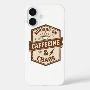 Coque Pour iPhone 16 Humour Rétro pour Parents et Amateurs de Café