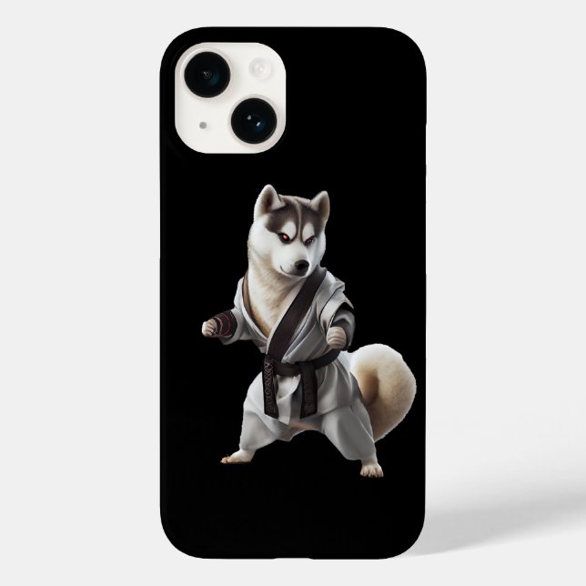 Coques Case-Mate iPhone Husky Dog Jouer Karate, Champion de Karate Husky D (Verso)