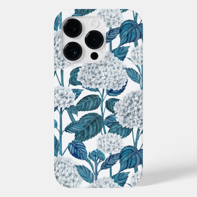 Coques Case-Mate iPhone Hydrangea blanc aquarelle (Verso)