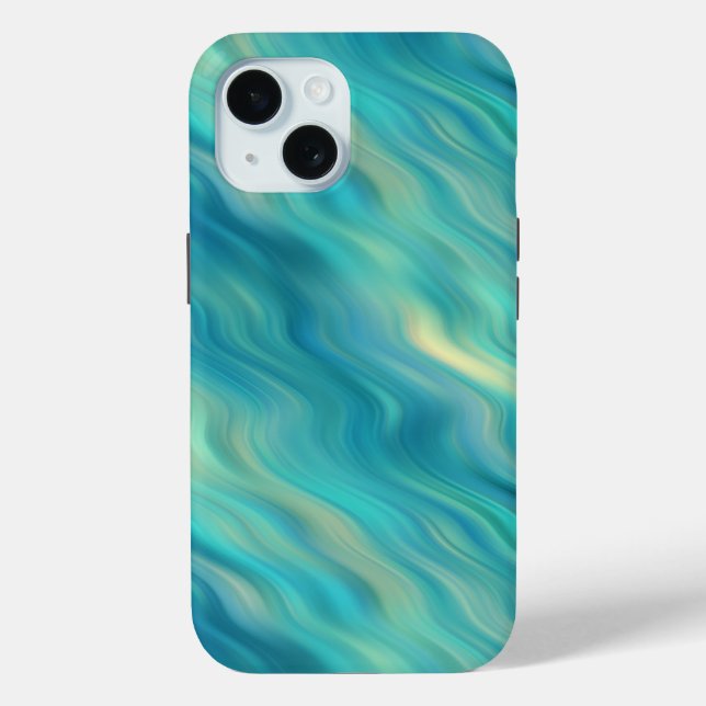 Coques Case-Mate iPhone Hydrangea bleu texture ondulée (Verso)