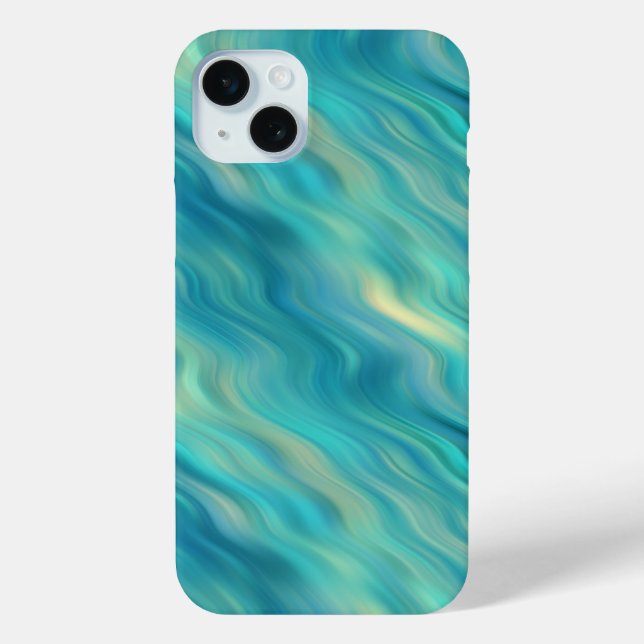 Coques Case-Mate iPhone Hydrangea bleu texture ondulée (Verso)
