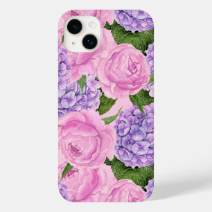 Coque Case-Mate iPhone Hydrangea et motif de pivoine