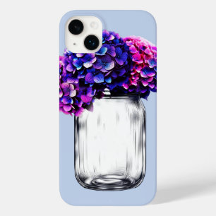 Coque Case-Mate iPhone Hydrangea Florale Rose Bleu Violet Vibrant